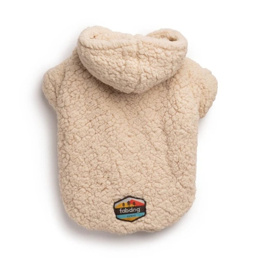 Fabdog Sherpa Hoodie in Cream MSRP $38 NWT